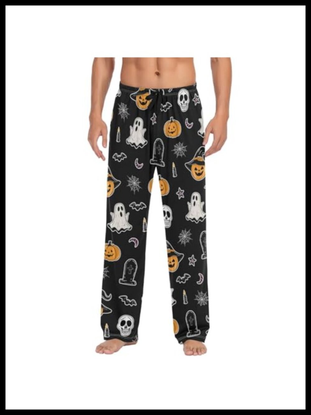 Men's Sleep Lounge Pajama Bottoms Polyester Spandex High Stretch